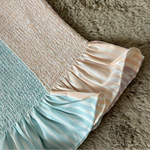 NWT Revolve X Petersyn Marianna Smocked Ruffle Tube Top In Tutti Color SZ XS - Picture 5 of 10